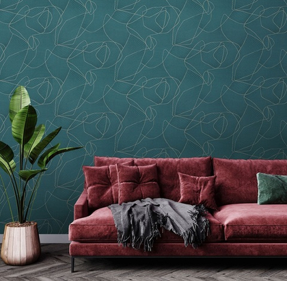 7241-04 Обои Euro Decor CONTOUR 1,06х10,05м / Винил горячего тиснения на флизелине / раппорт 64см