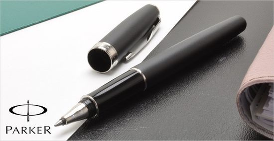 Ручка-роллер Parker Sonnet T529, цвет: MattBlack CT, стержень: Fblack, S0818110