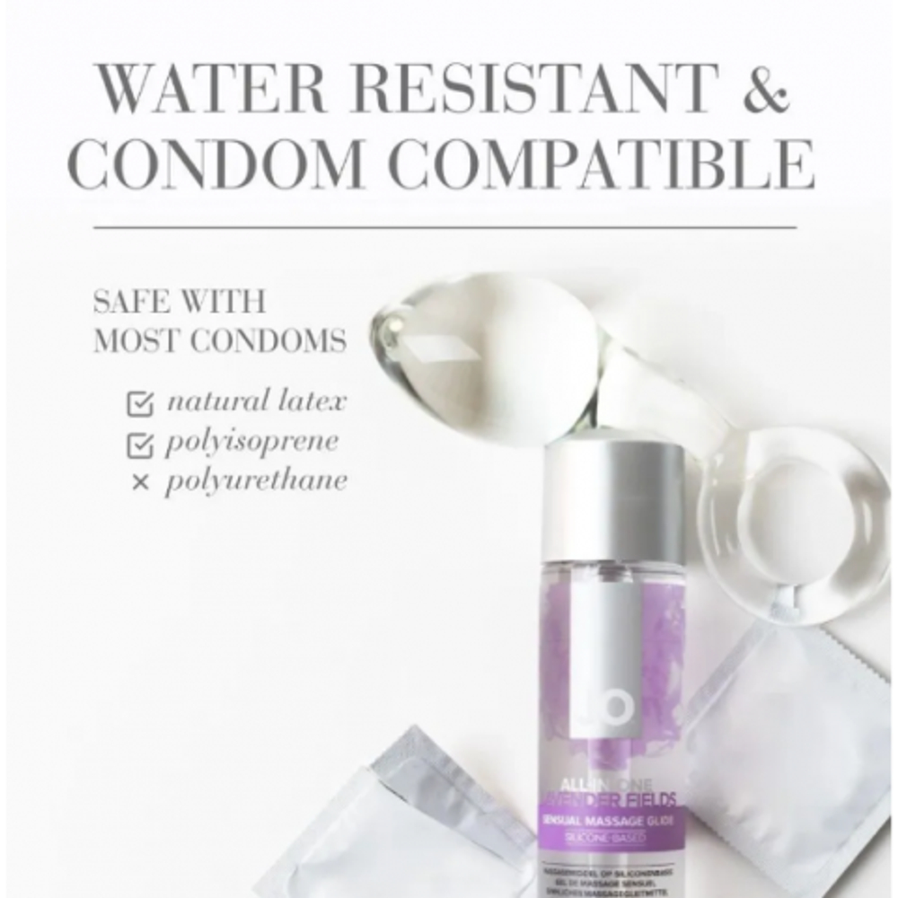 Массажный гель All-In-One Massage Glide Lavender с ароматом лаванды - 30 мл.