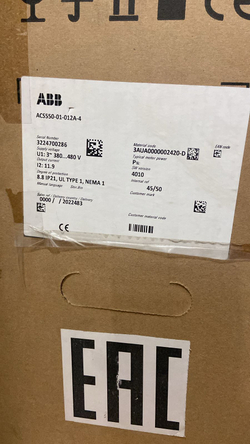 Частотный преобразователь ABB ACS550-01-012A-4, 5,5 кВт