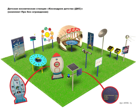 Детская космическая станция Космодром детства комплект Про