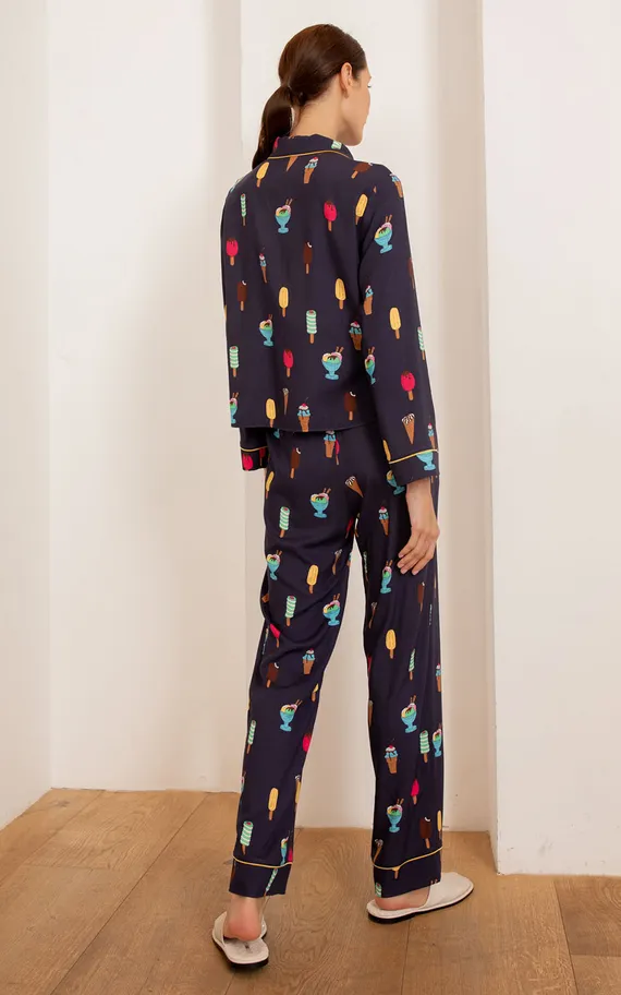 Рубашка 56419 Темно-синий мороженое