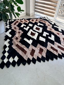 Покрывало меховое ковер из шкуры овчины