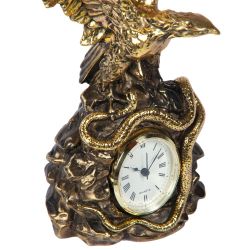 Часы настольные Орел на скале Бронза