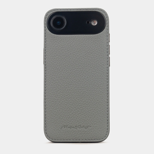 Чехол-накладка для iPhone 17 Air из кожи теленка, стального цвета