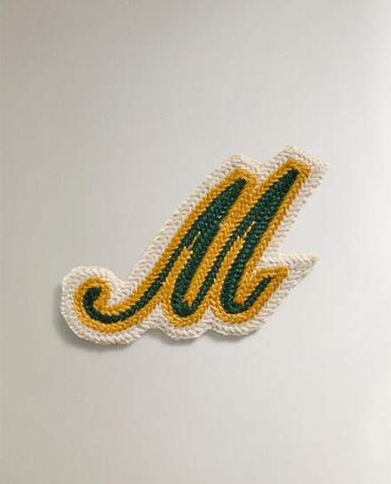 ZARA HOME ТЕРМОКЛЕЮЩАЯСЯ ХЛОПКОВАЯ НАШИВКА "M", РАЗНОЦВЕТНЫЙ