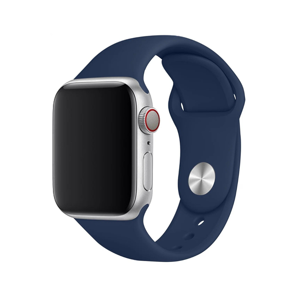 Силиконовый ремешок Apple Watch, 42/44/45, S/M, темный кобальт