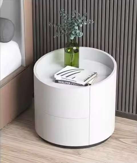 Прикроватная тумбочка Mitchel, 2 ящика, белая