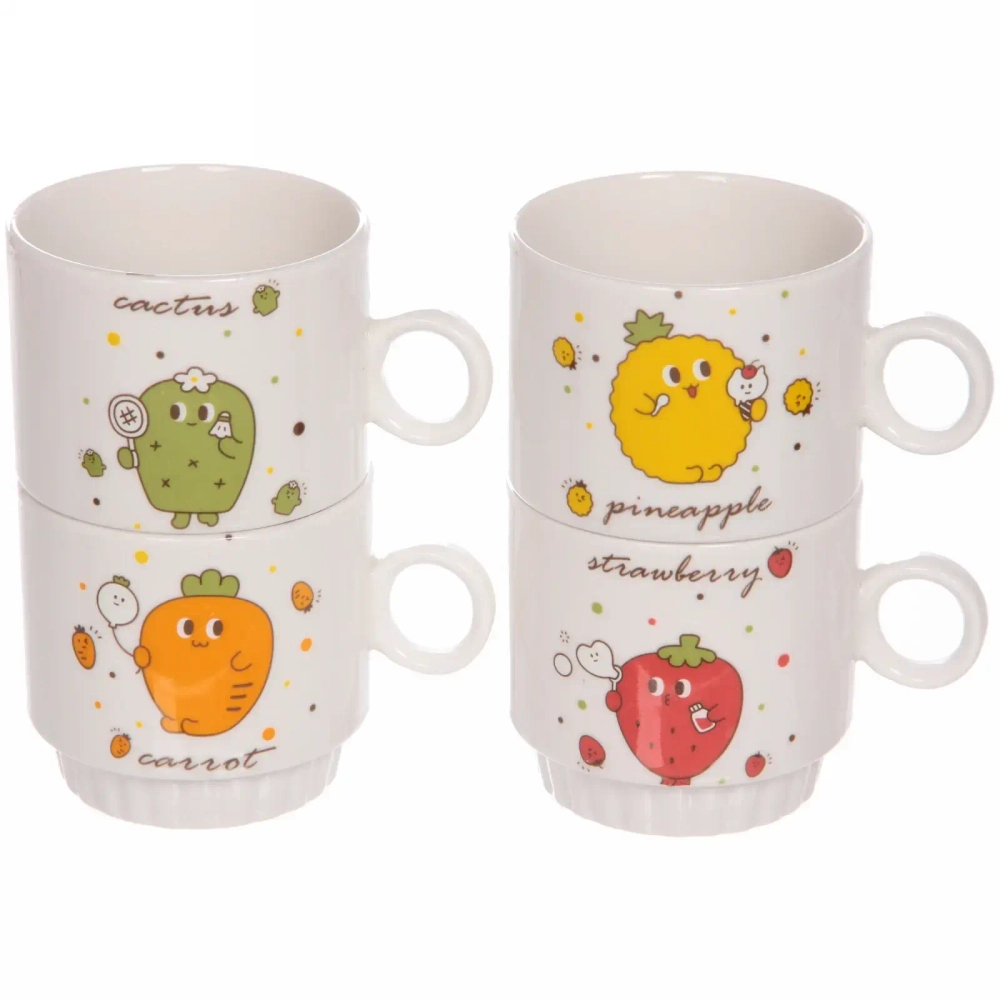 Набор кружек на стойке 280мл «Фруктовый микс»