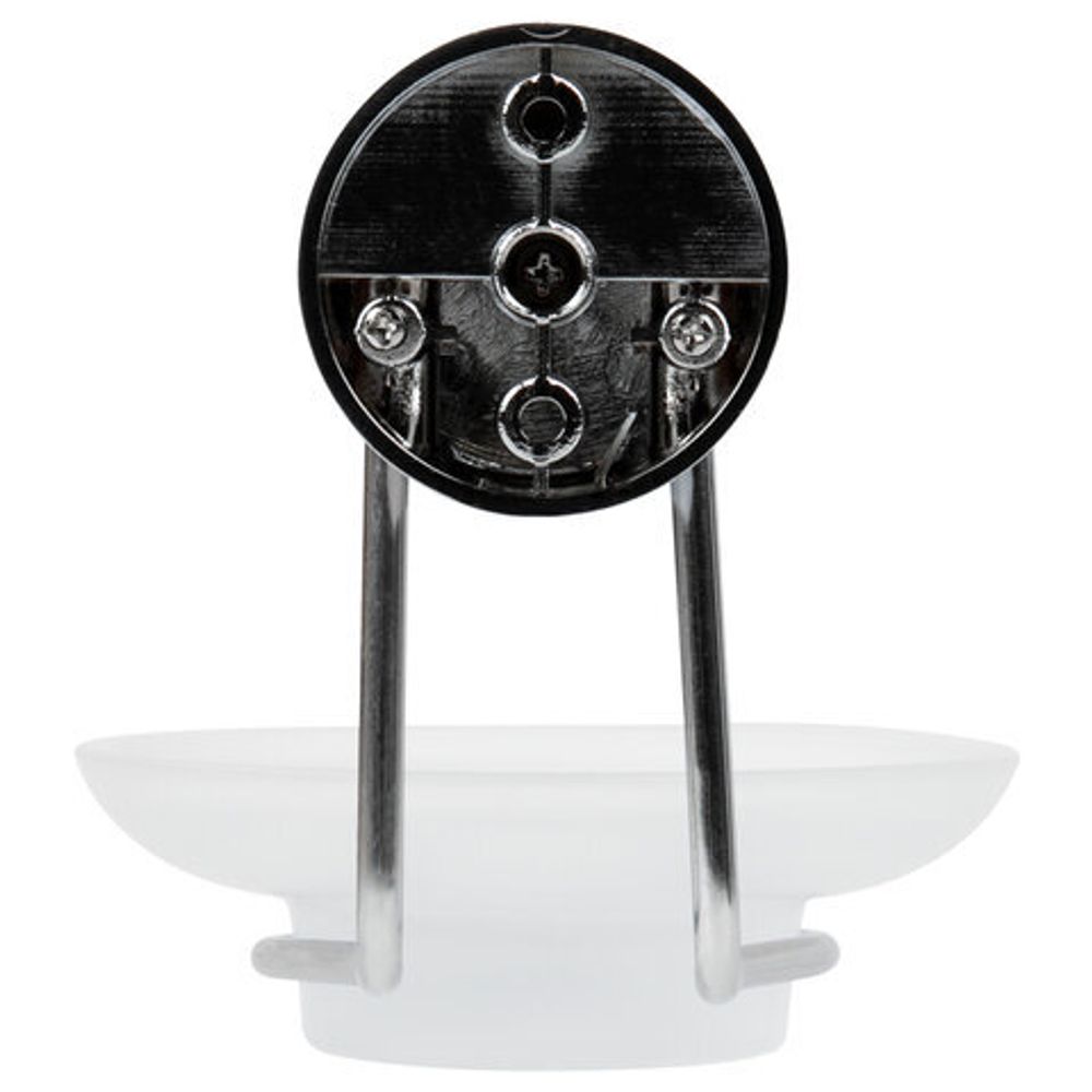 Держатель для мыла (мыльница) LAIMA, круглый, нержавеющая сталь/стекло, крепление к стене, 607435