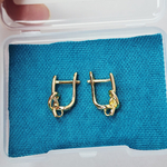 Ювелирные швензы, английский замок, позолота, люкс фурнитура