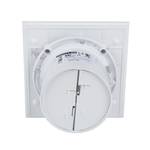 Энергосберегающий бесшумный вентилятор ММ-Р 06 UE стекло квадрат 100 м³/час 5,5 Вт с обратным клапаном белый глянец