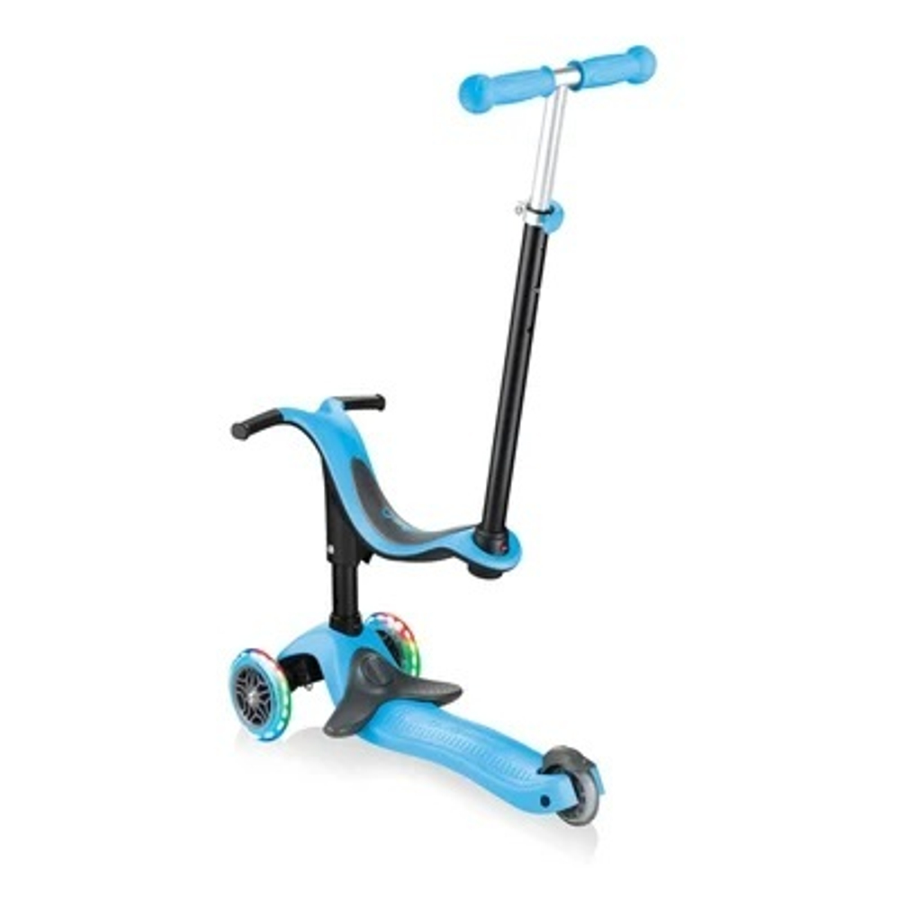Самокат Globber Go Up Sporty Plus Lights голубой