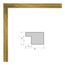 Фоторамка 21х30 см золото, структура дерева, арт. 2130.659457