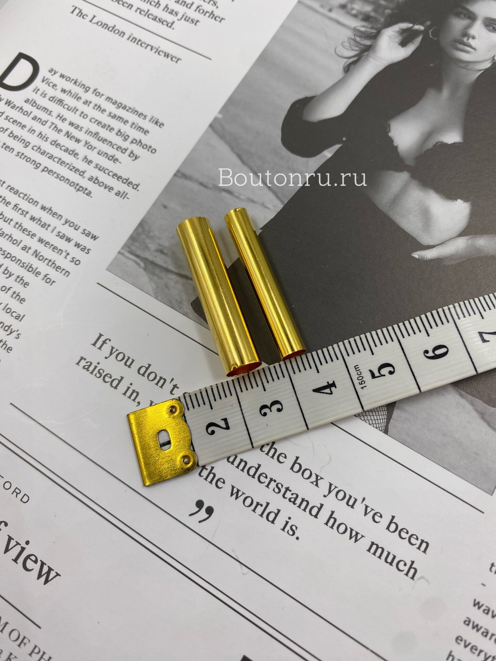 Трубочки для макраме золотистые