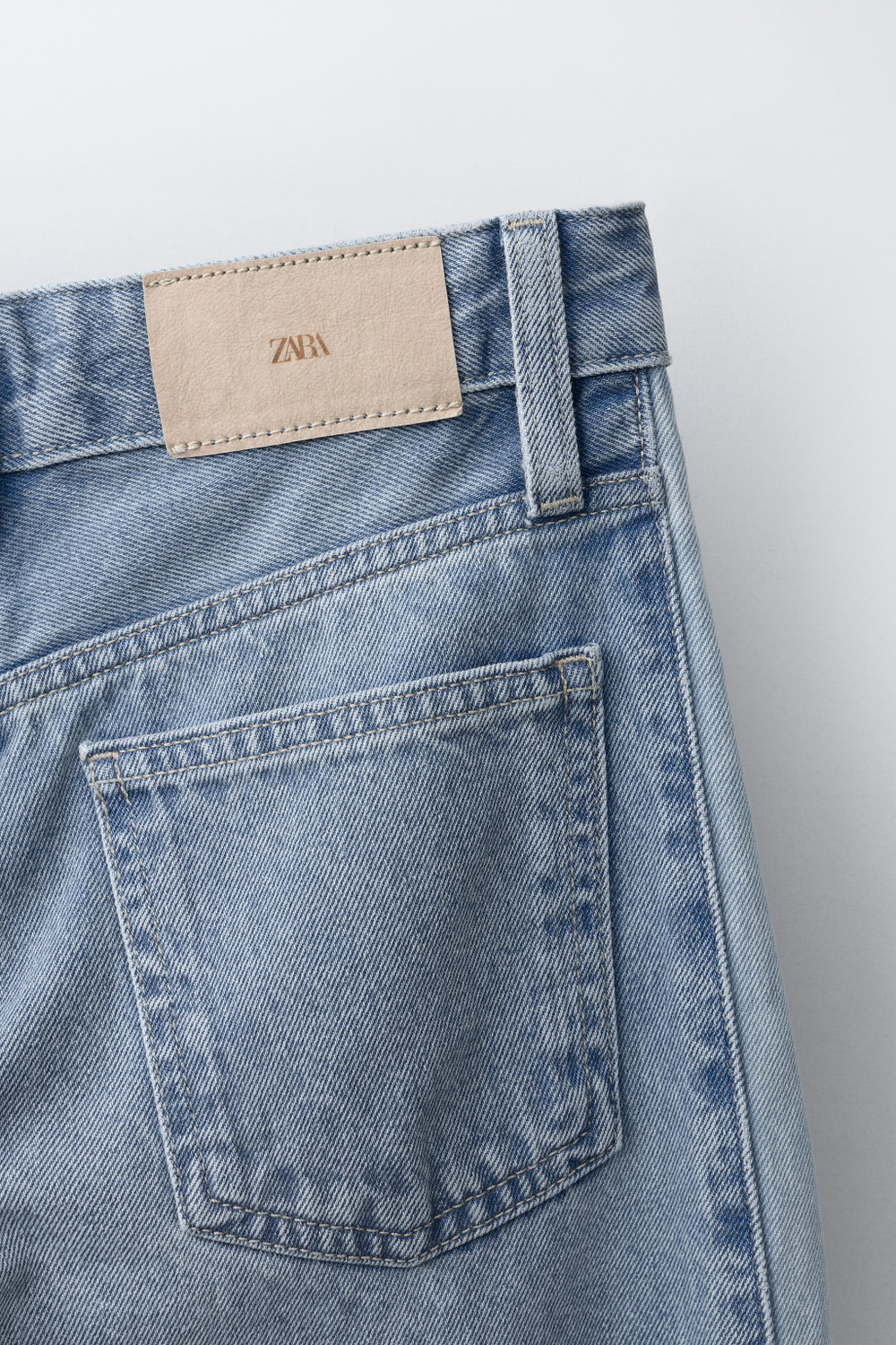 ZARA ДЖИНСЫ BALLOON С ВЫШИВКОЙ, СИНИЙ