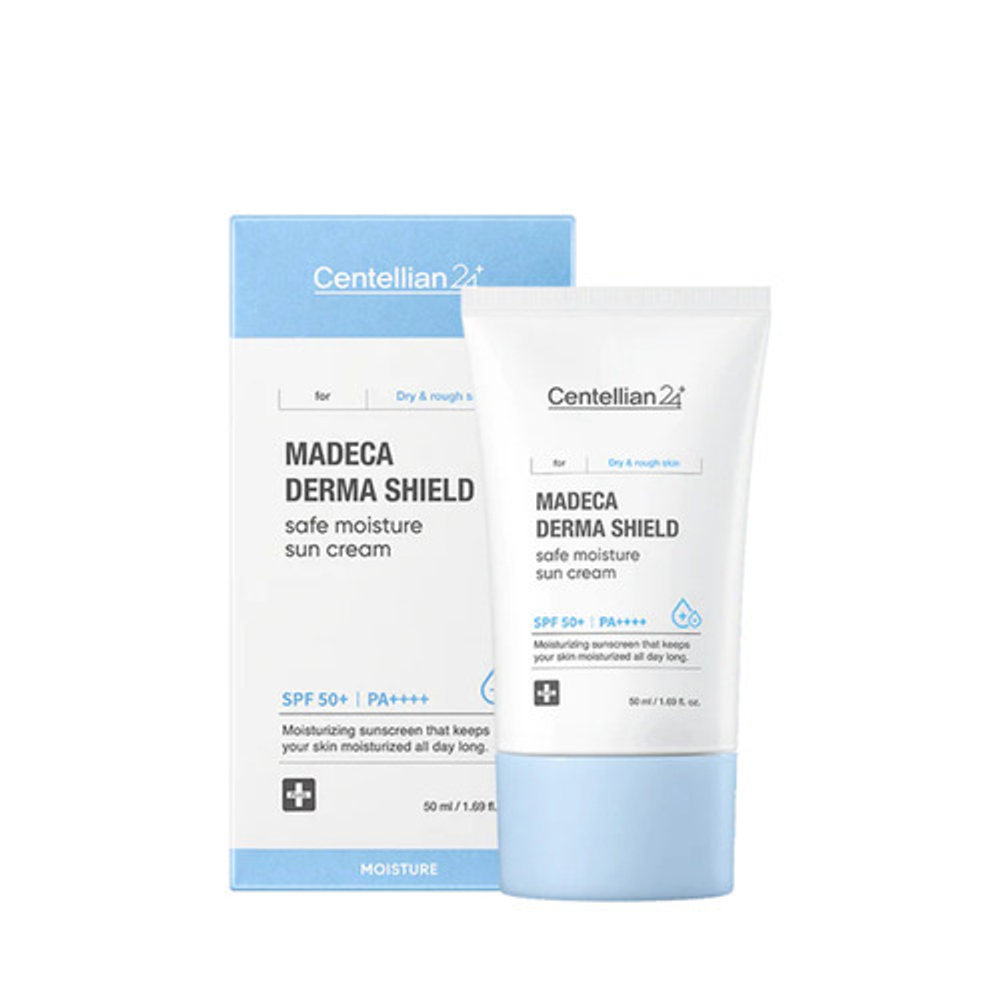 Centellian24 Крем для лица солнцезащитный Madeca derma shield safe moisture sun cream 50мл