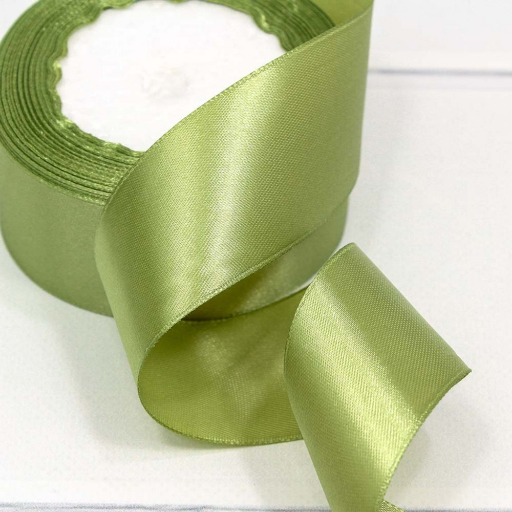 Лента Атласная 3,8см х 28м Сатин (Хаки)