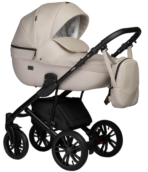 Детская коляска Indigo Mio Eco 2 в 1 02 св.бежевая кожа