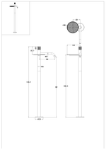 Смеситель STICK напольный для умыв. CHROME LINEA