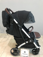 Коляска прогулочная Babalo 2024 черный текстиль на белой раме