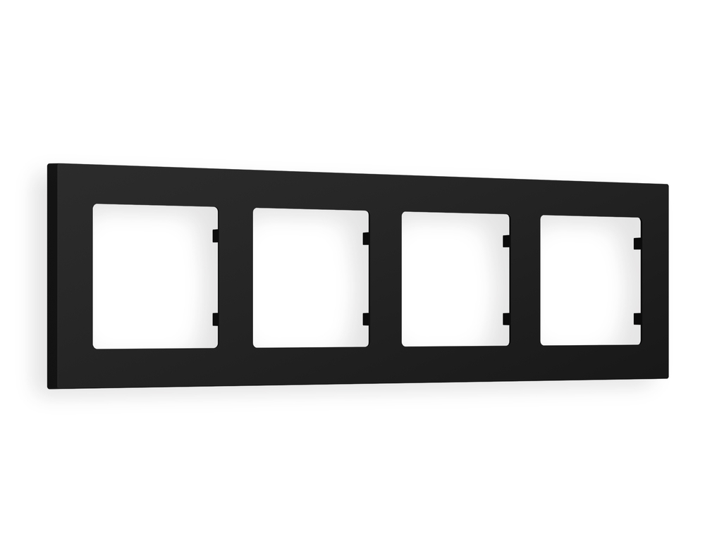 AF220704 Рамка ALFA Techno (Черный матовый) 4-ая