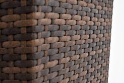 "Капучино" кашпо для цветов плетеное из искусственного ротанга, цвет коричневый