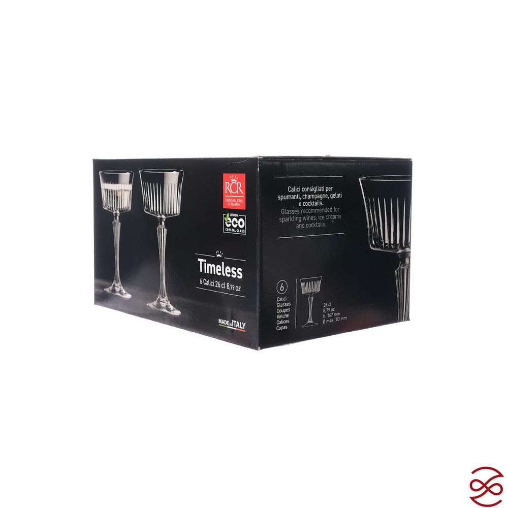 Набор фужеров для шампанского AS Crystal Timeless Platinum Rim 260 мл (6шт)