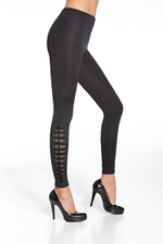 Фантазийные легинсы с кружевными вставками Stella (Размер: M) (Цвет: черный)
