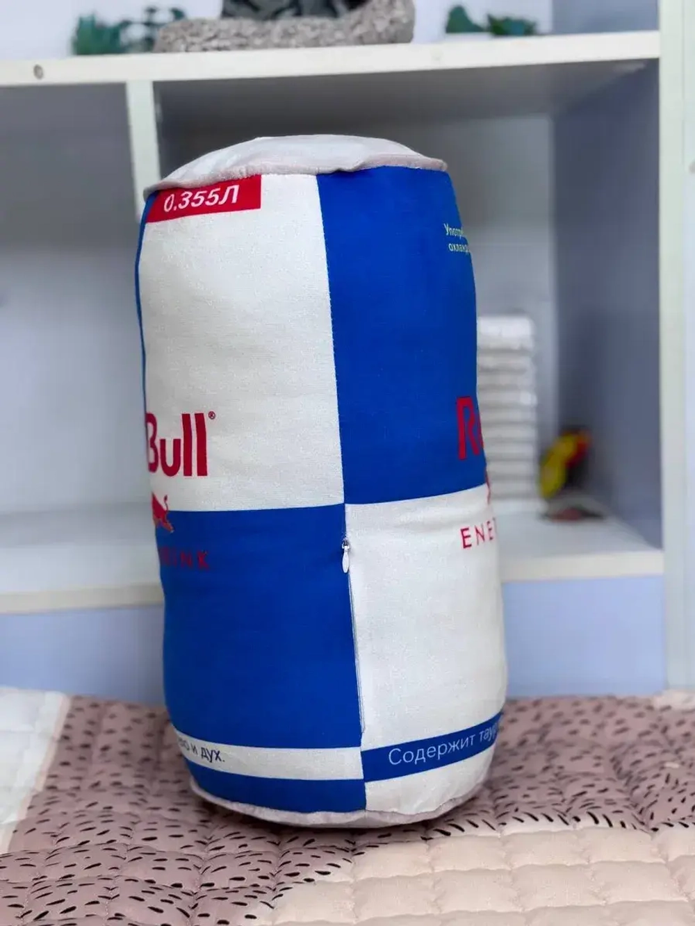 Подушка Red Bull дакимакура банка РэдБулл 60х40 см
