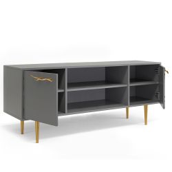 Тумба под ТВ Арт 155см Стайл Серый Голд