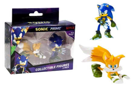 Набор фигурок Sonic Prime Sonic the Hedgehog Boscage Maze Sonic (Соник) и Mangey (Тейлз) (Вид 1)