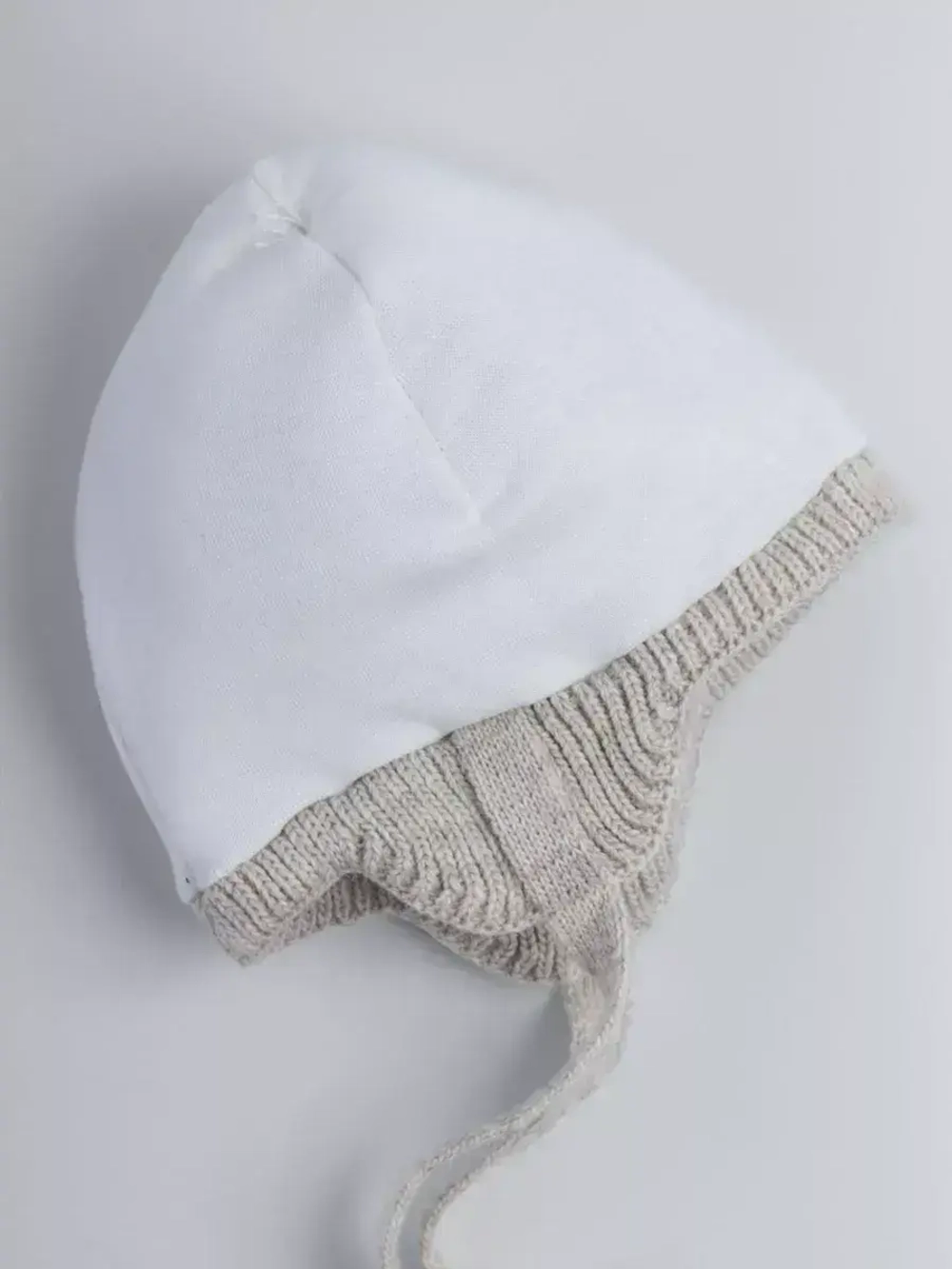 Шапка зимняя вязаная детская с манишкой