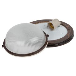 Светильник ЭРА НБО 03-60-021 Кантри дерево/стекло IP54 E27 max 60Вт D220 круглый орех