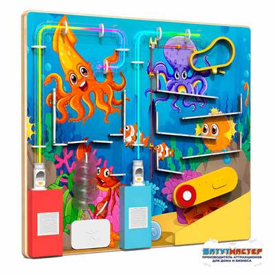 Интерактивная игровая стена «Океан Друзей», 2×0,5×1,8 м