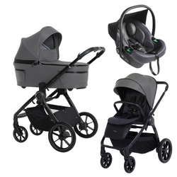 Детская коляска 3 в 1 Espiro Yoga 2025 и автокресло Pi Graphite 117 gray zen voice of nature / Графитовый (Graphite 117)