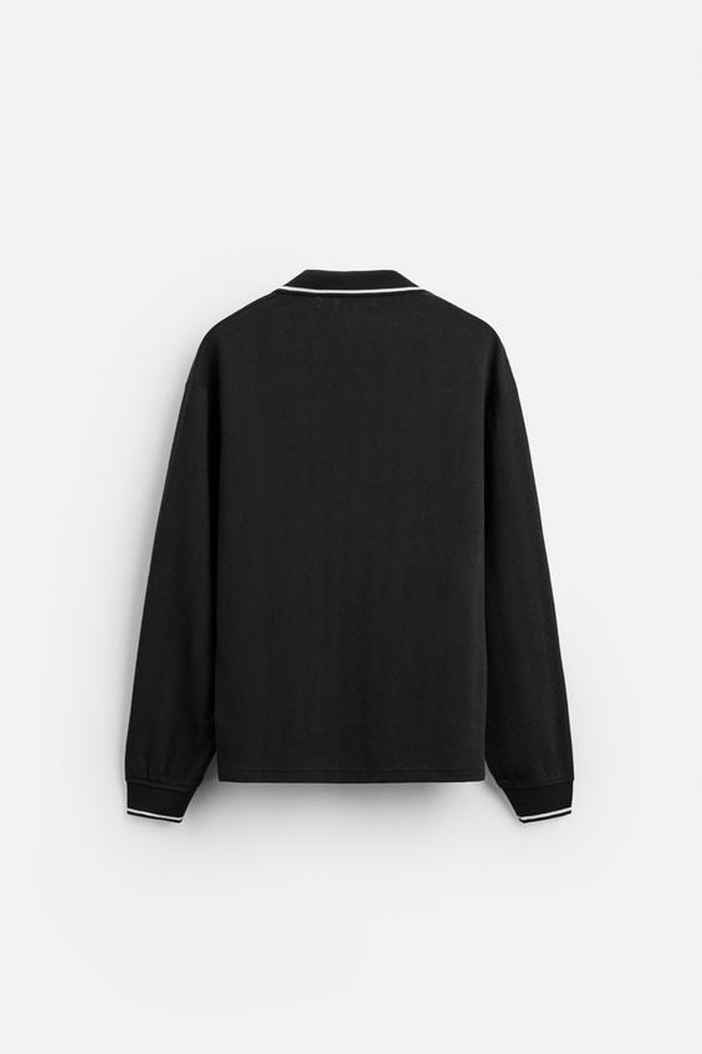 ZARA ПОЛО С ВЫШИВКОЙ, ЧЕРНЫЙ