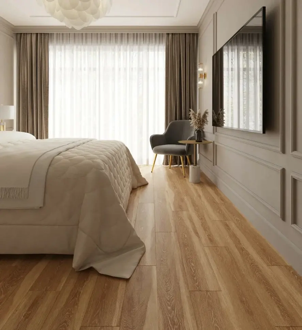 Каменный SPC ламинат AlixFloor Natural Line Дуб медовый светлый