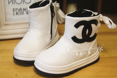 Сапоги детские из гладкой кожи со шнуровкой и молнией