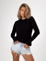 Лонгслив женский черный