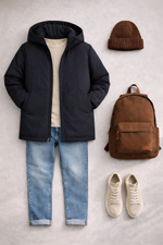 Парка демисезонная для мальчика "HN-10" черный