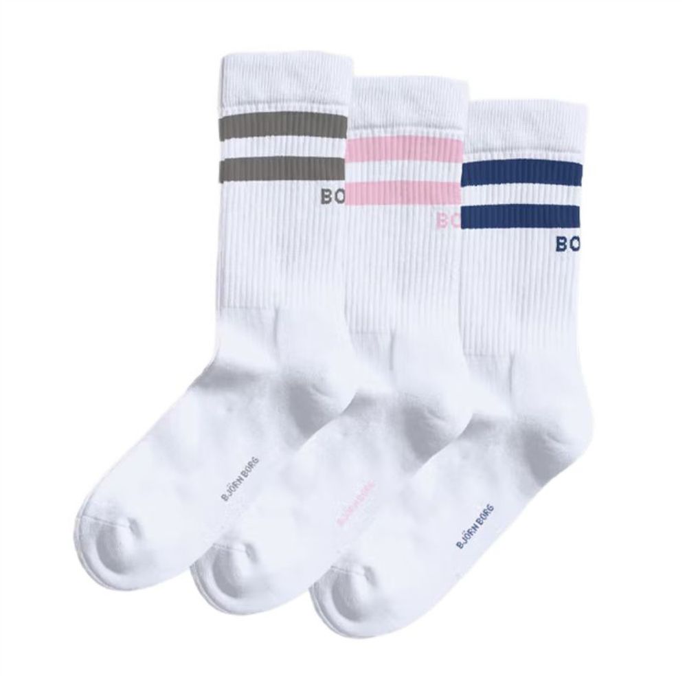 Теннисные носки Björn Borg Classic Crew 3P - multicolor