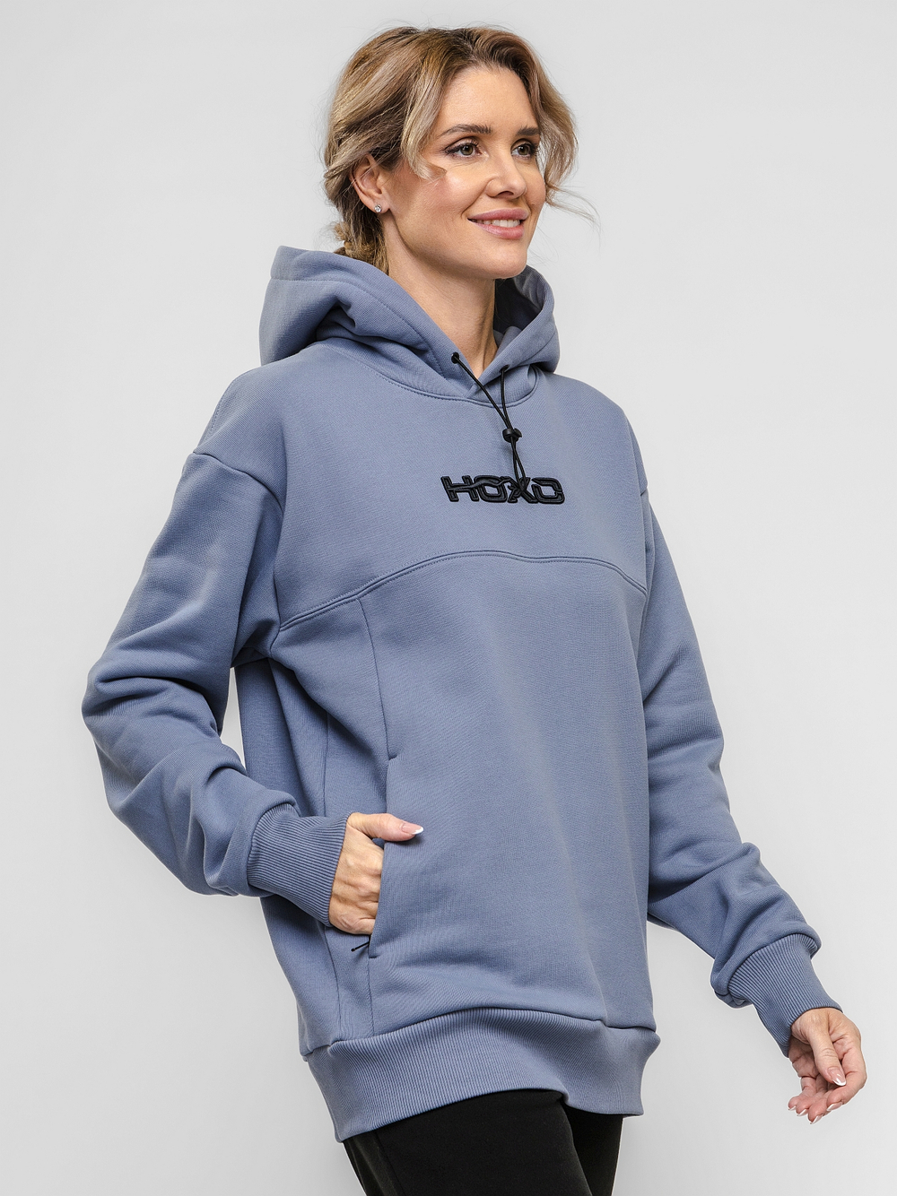 Худи "НОХО" унисекс, цвет "Полярный василёк"