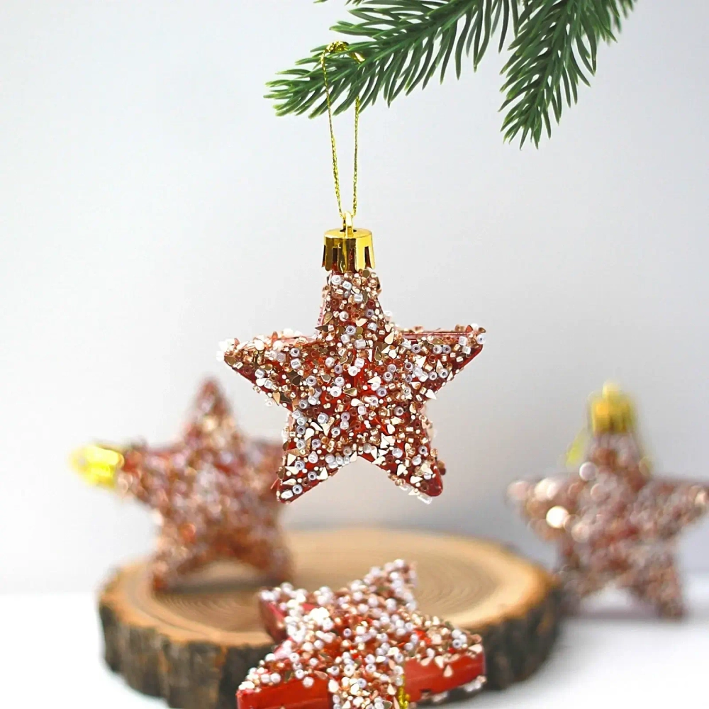 Набор украшений SHINE «Starlight» 6 см (4 шт.), copper