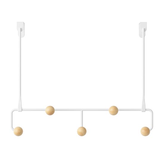 Вешалка для одежды подвесная estique, белая/натуральное дерево