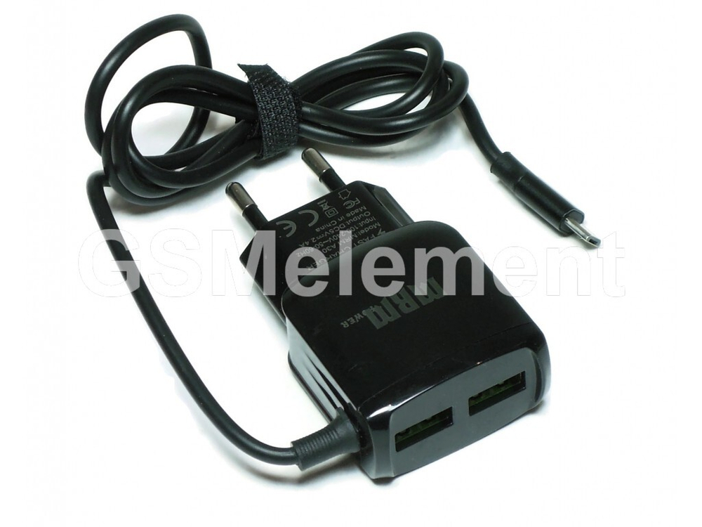 Сетевое зарядное устройство MRM 2USB 2.4A MR-A30 micro-usb