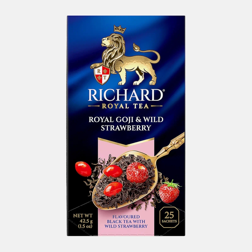 Чай черный Richard Royal Goji&Wild Strawberry 25пак 42.5г