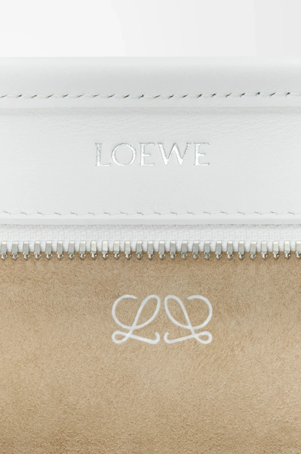 Loewe Маленькая сумка Amazona 180 из мягкой телячьей кожи, белый