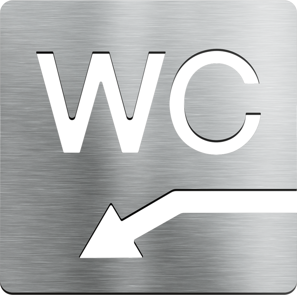 Туалет, WC, налево/вниз