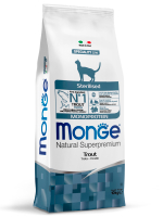 Сухой корм Monge Cat Speciality Line Monoprotein Sterilised для стерилизованных кошек с форелью 10 кг